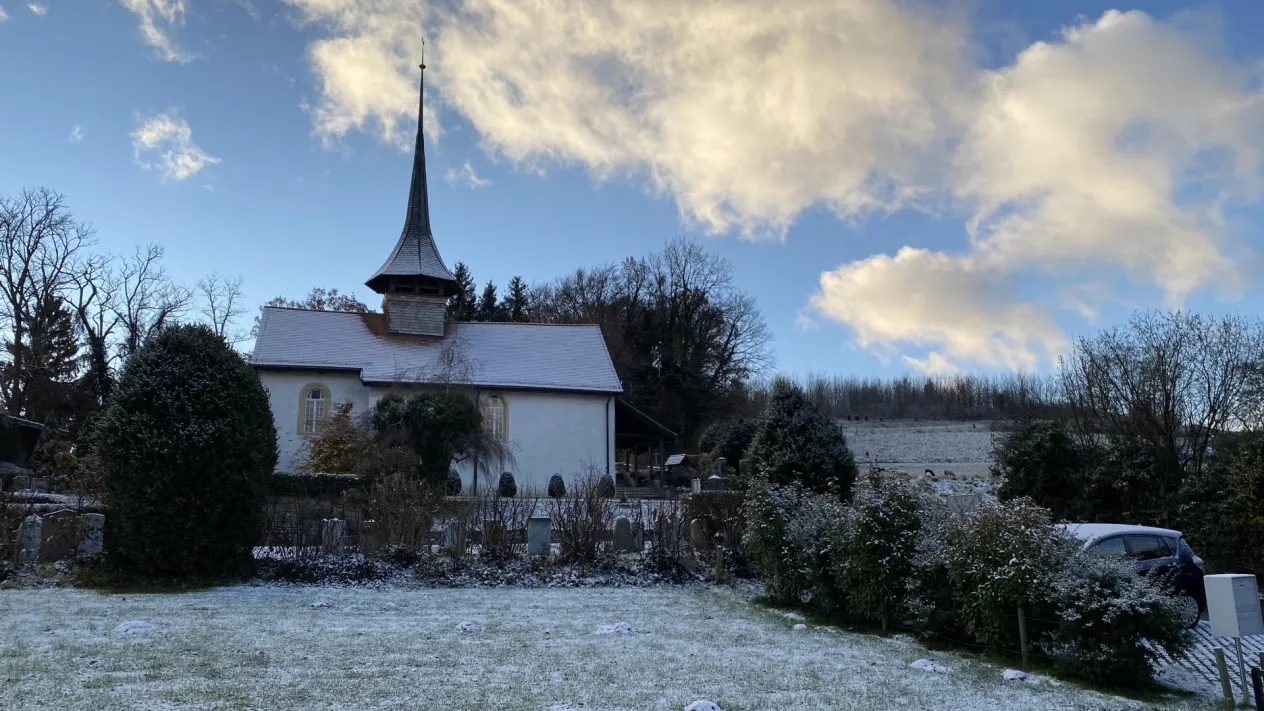 Kirche Bargen Winter (Foto: Albrecht Mattner)